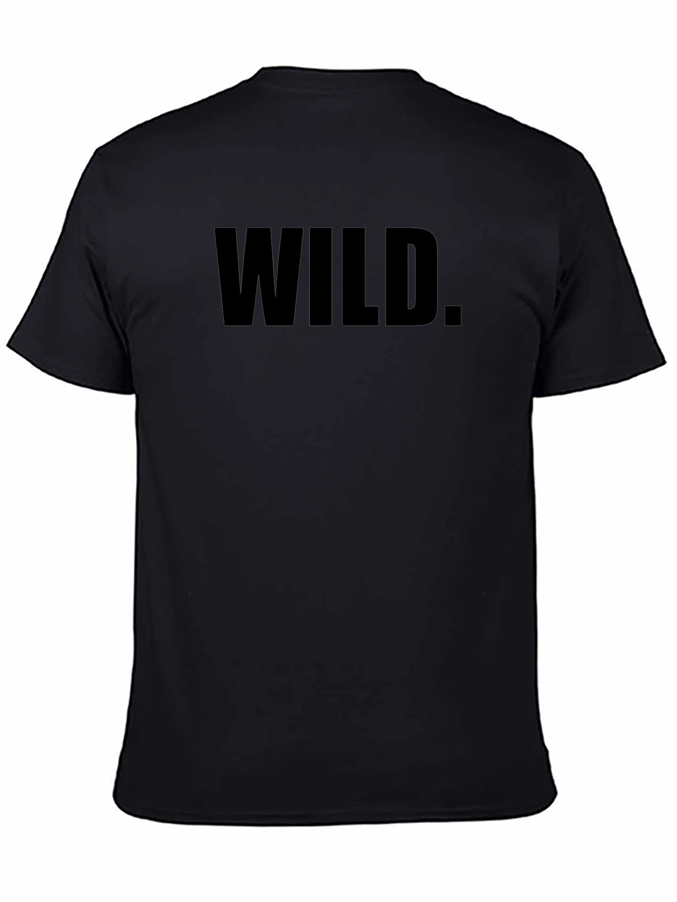 Wild Graphic Print Mens Black T-Shirt