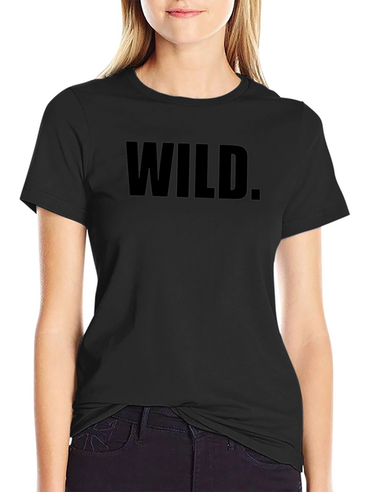 Wild Graphic Print Mens Black T-Shirt