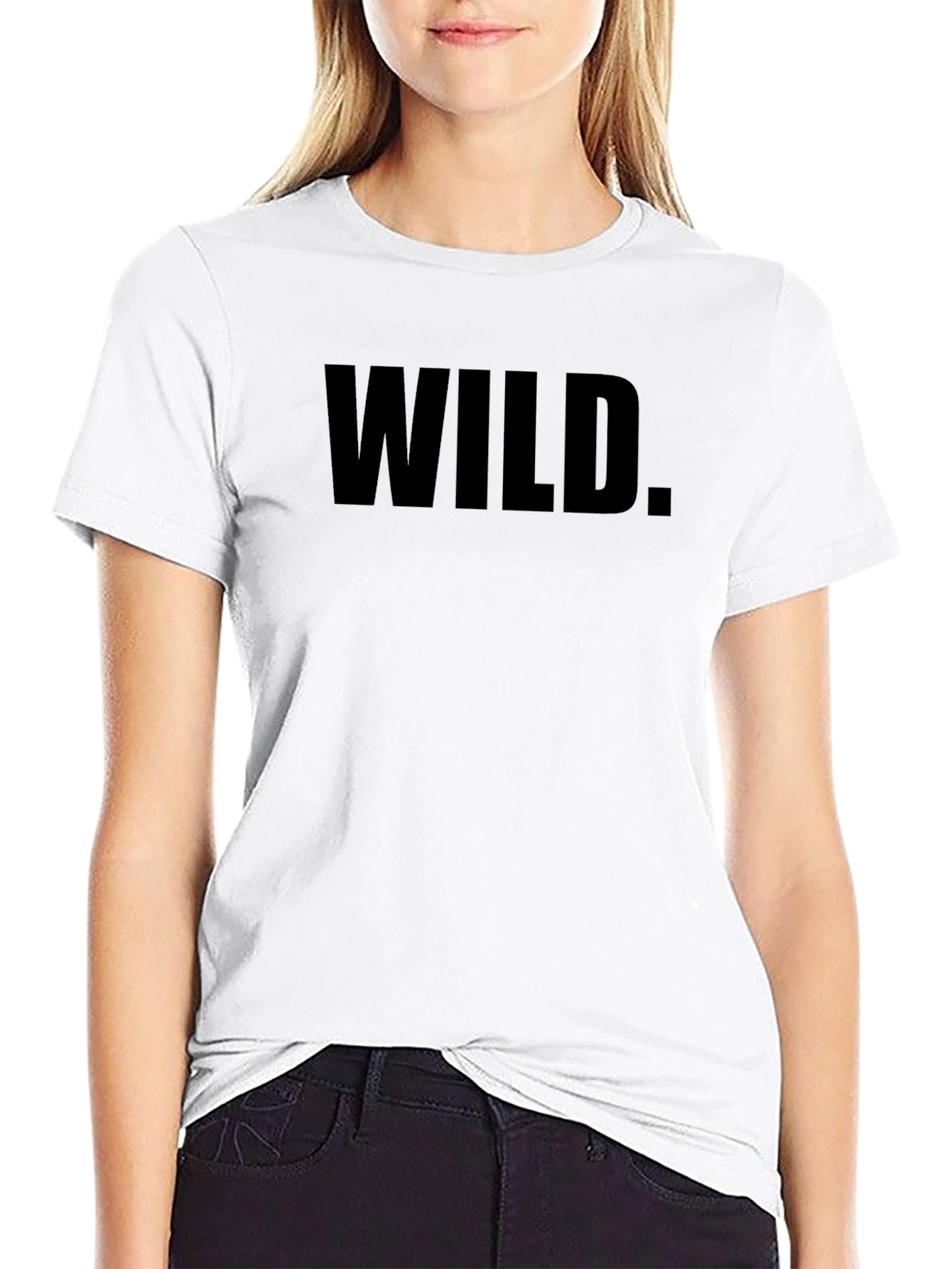 Wild Graphic Print Mens Black T-Shirt