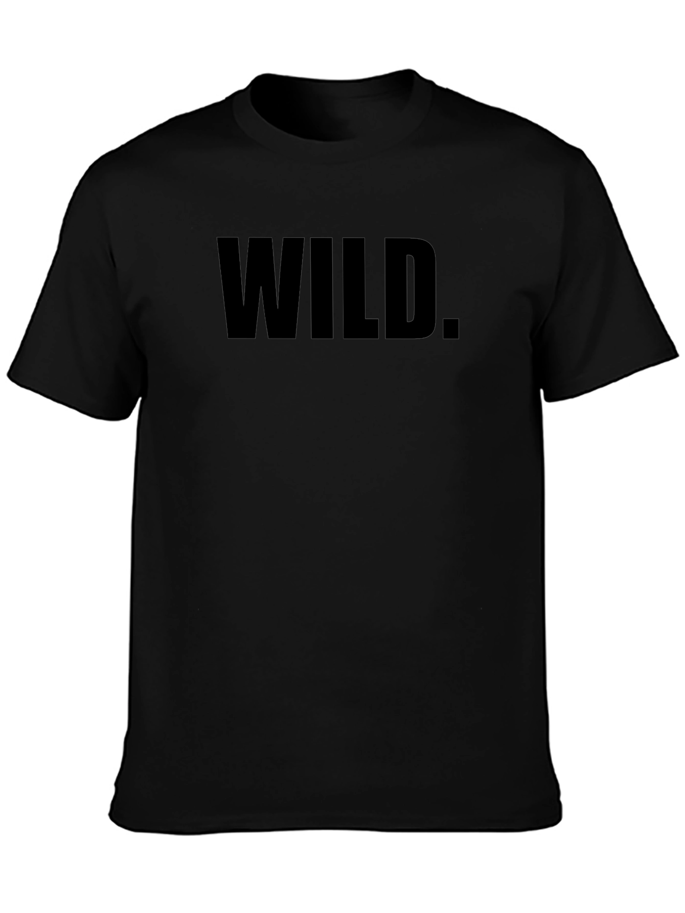Wild Graphic Print Mens Black T-Shirt