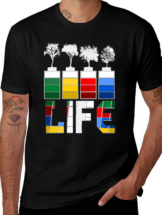 Eco Life Graphic Tee - Tree Battery Design