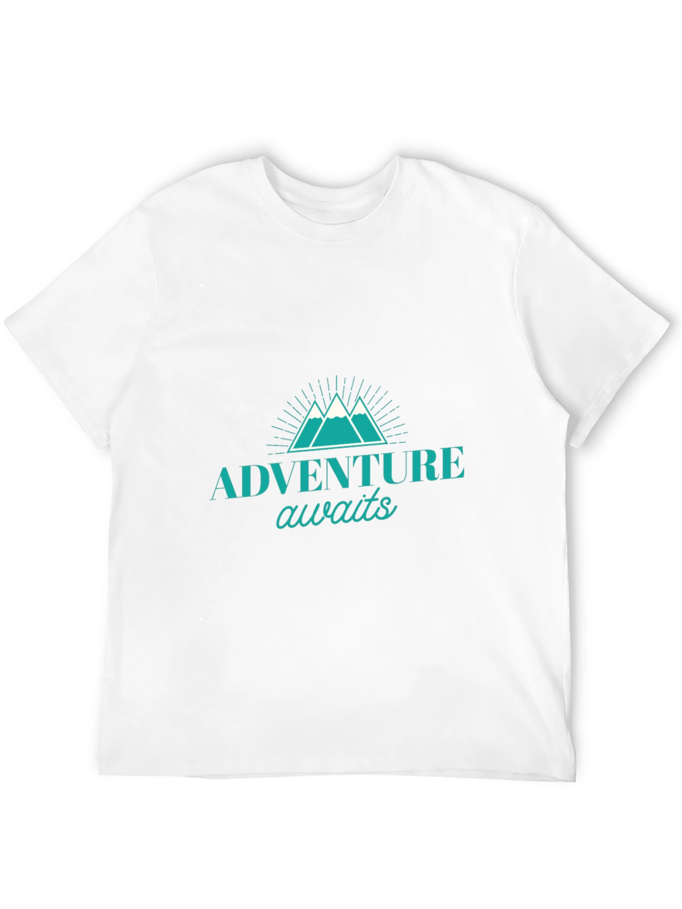 Adventure Awaits Graphic Tee - Black Cotton T-Shirt