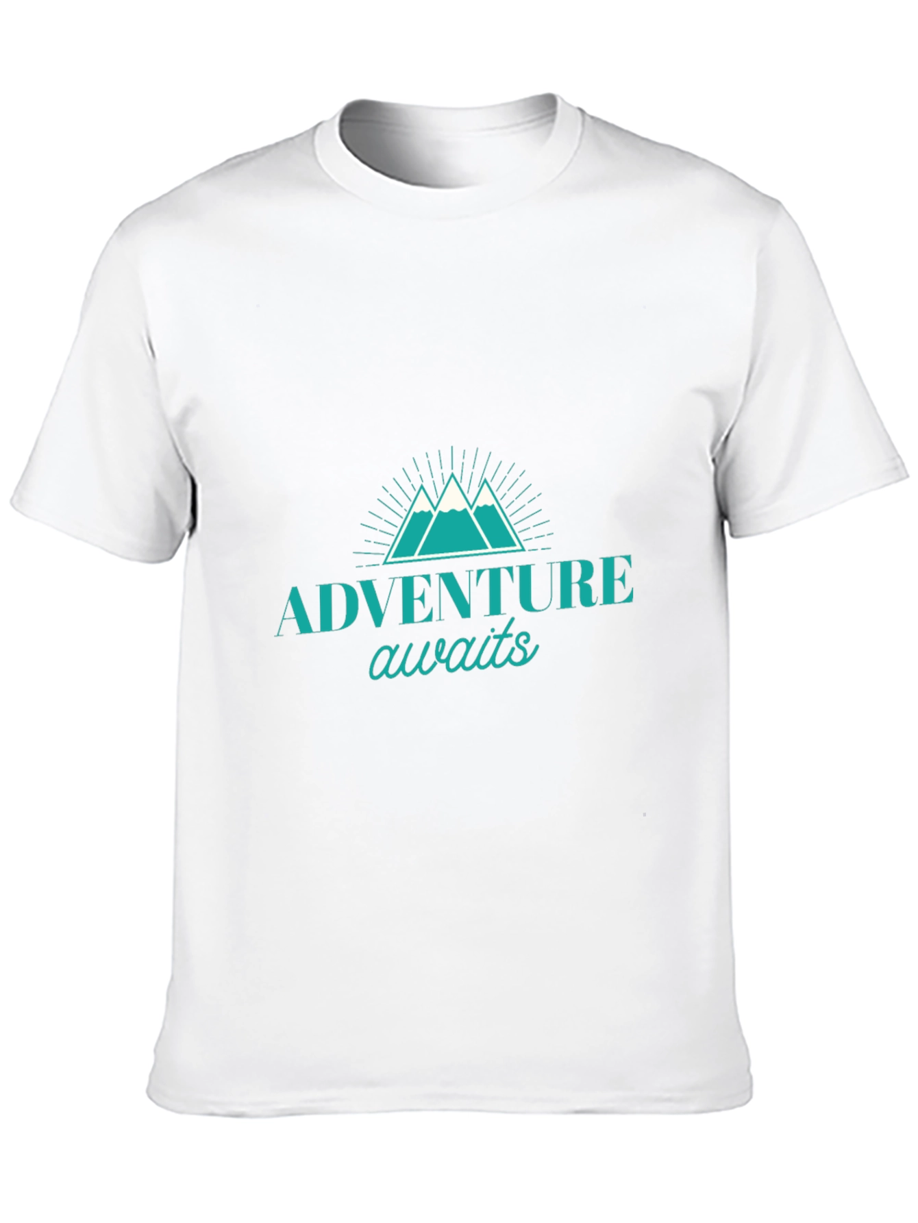Adventure Awaits Graphic Tee - Black Cotton T-Shirt